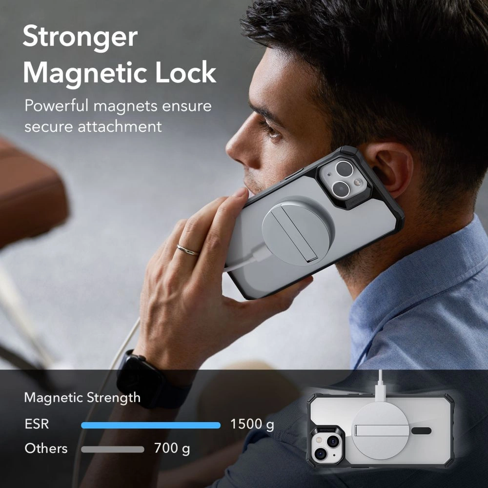 Hurtownia GSM - Etui ESR Air Armor Halolock MagSafe Apple iPhone 14 Pro Čiré/Černé - ESR549 - {ean13} - Hurt