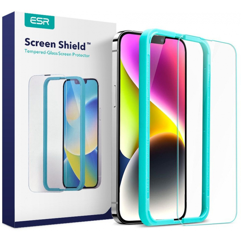 ESR Distributor - 4894240174982 - ESR550 - ESR Screen Shield Apple iPhone 13/13 Pro/14 Clear - B2B homescreen