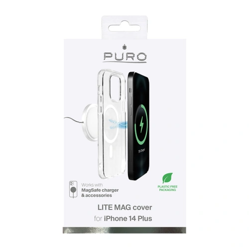 Etui PURO LITEMAG MagSafe Apple iPhone 14 Plus / 15 Plus (przezroczysty)