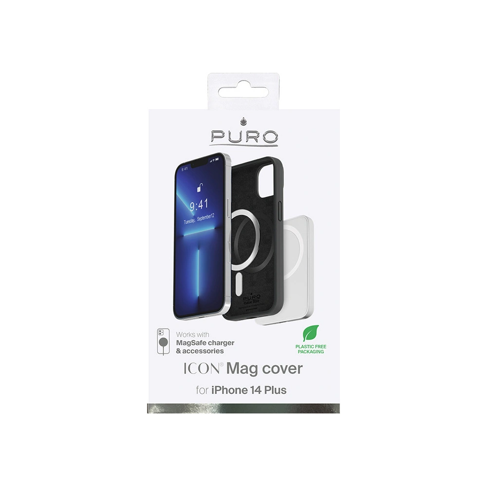 Hurtownia GSM - Case PURO ICON MAG MagSafe für Apple iPhone 14 Plus / 15 Plus (Schwarz) - PUR606 - {ean13} - Hurt