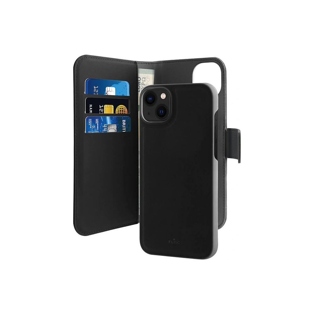 Hurtownia GSM - PURO Wallet Case abnehmbar 2in1 für Apple iPhone 14 Plus / 15 Plus (schwarz) - PUR616 - {ean13} - Hurt