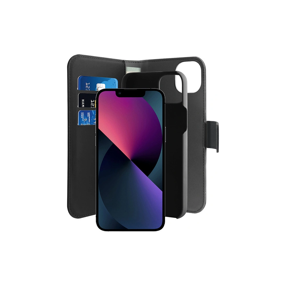 Hurtownia GSM - PURO Wallet Case abnehmbar 2in1 für Apple iPhone 14 Plus / 15 Plus (schwarz) - PUR616 - {ean13} - Hurt