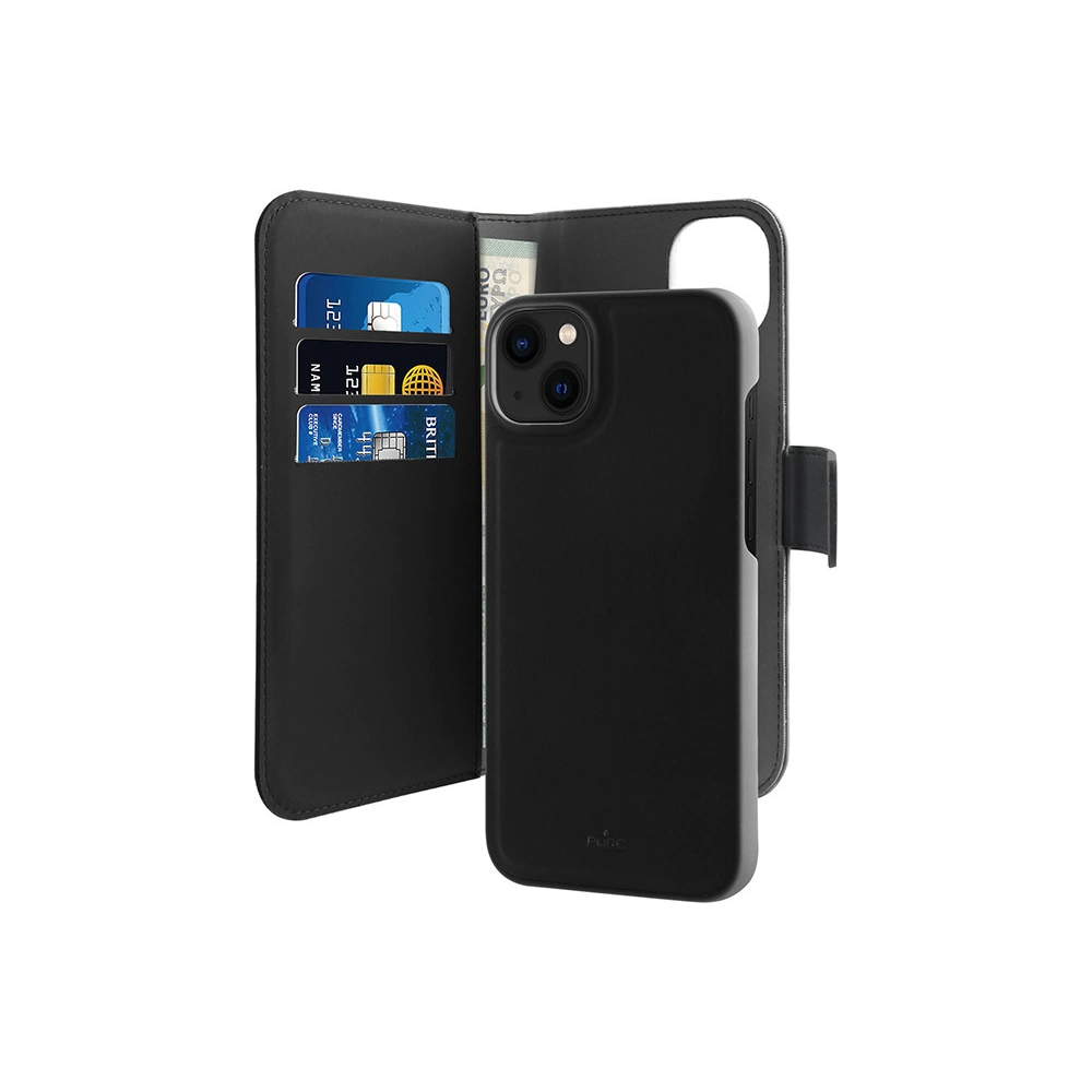 Hurtownia GSM - Etui PURO Wallet Detachable 2w1 Apple iPhone 14/13 (czarny) - PUR619 - {ean13} - Hurt