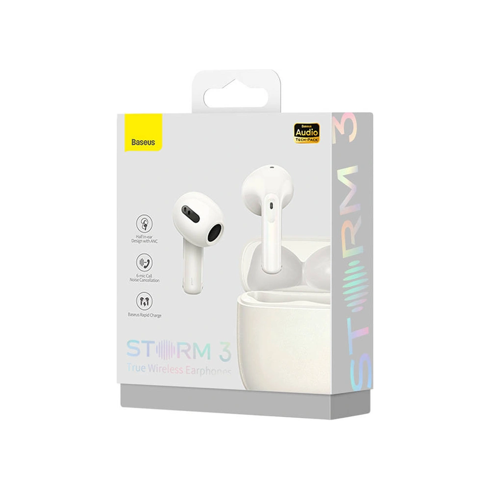 Wholesale Baseus Storm 3 Earbuds TWS ANC (white) - BSU3514 - {ean13} - Hurt