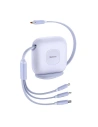 USB kábel Baseus Fabric 3in1 USB-C/Lightning/microUSB 3,5A 1,7m (lila)