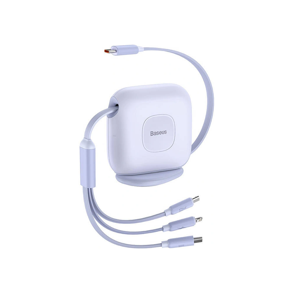 Hurtownia GSM - USB kábel Baseus Fabric 3in1 USB-C/Lightning/microUSB 3,5A 1,7m (lila) - BSU3518 - {ean13} - Hurt
