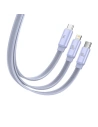 Hurtownia GSM - USB kábel Baseus Fabric 3in1 USB-C/Lightning/microUSB 3,5A 1,7m (lila) - BSU3518 - {ean13} - Hurt