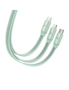 Hurtownia GSM - USB kábel Baseus Fabric 3w1 USB-C / Lightning / Micro 3,5A 1,7m (fehér-zöld) - BSU3519 - {ean13} - Hurt