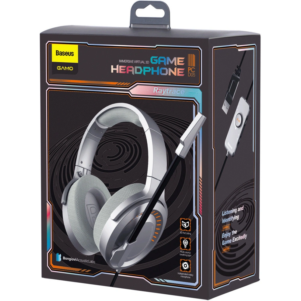 Hurtownia GSM - Baseus GAMO USB-Kopfhörer mit Mikrofon und Steuerung für Gamer grau - BSU3533GRY - {ean13} - Hurt