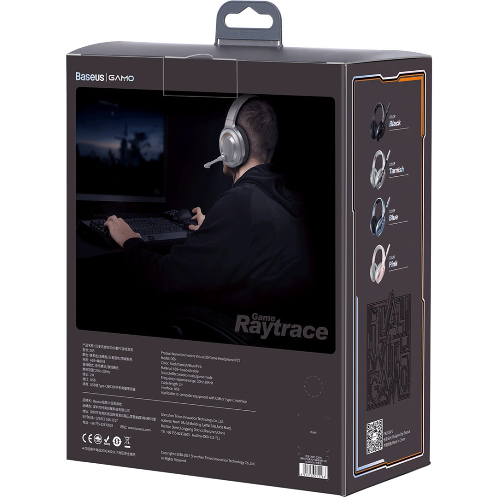 Hurtownia GSM - Baseus GAMO USB-Kopfhörer mit Mikrofon und Steuerung für Gamer grau - BSU3533GRY - {ean13} - Hurt