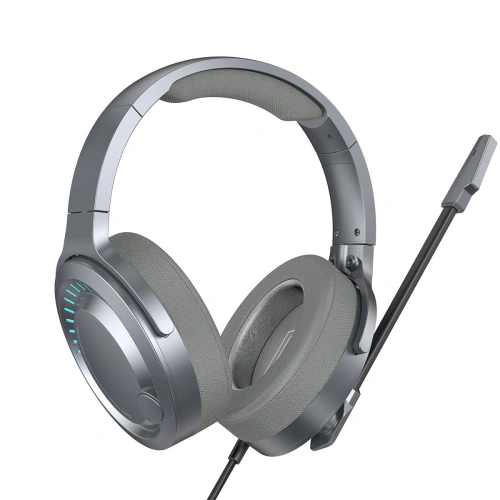 Baseus GAMO słuchawki USB z mikrofonem i pilotem dla graczy szary