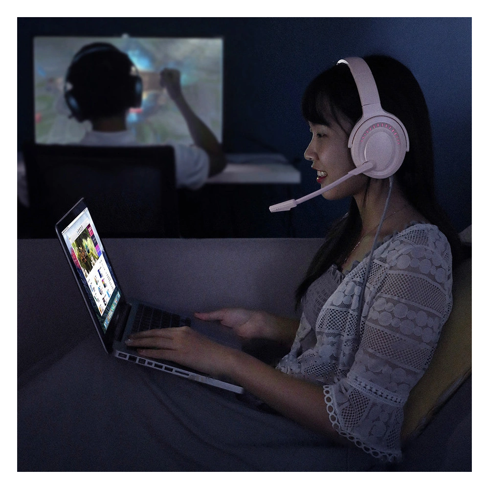 Hurtownia GSM - Baseus GAMO USB-Kopfhörer mit Mikrofon und Steuerung für Gamer grau - BSU3533GRY - {ean13} - Hurt