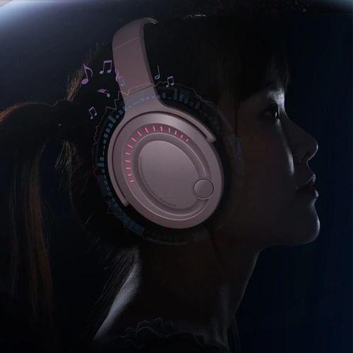 Baseus GAMO słuchawki USB z mikrofonem i pilotem dla graczy szary