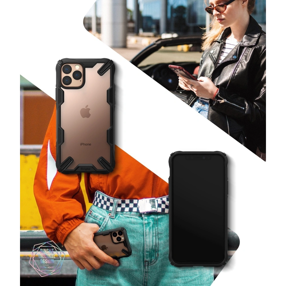 Hurtownia GSM - Case Ringke Fusion-X Apple iPhone 11 Pro Max Schwarz - RGK1000BLK - {ean13} - Hurt