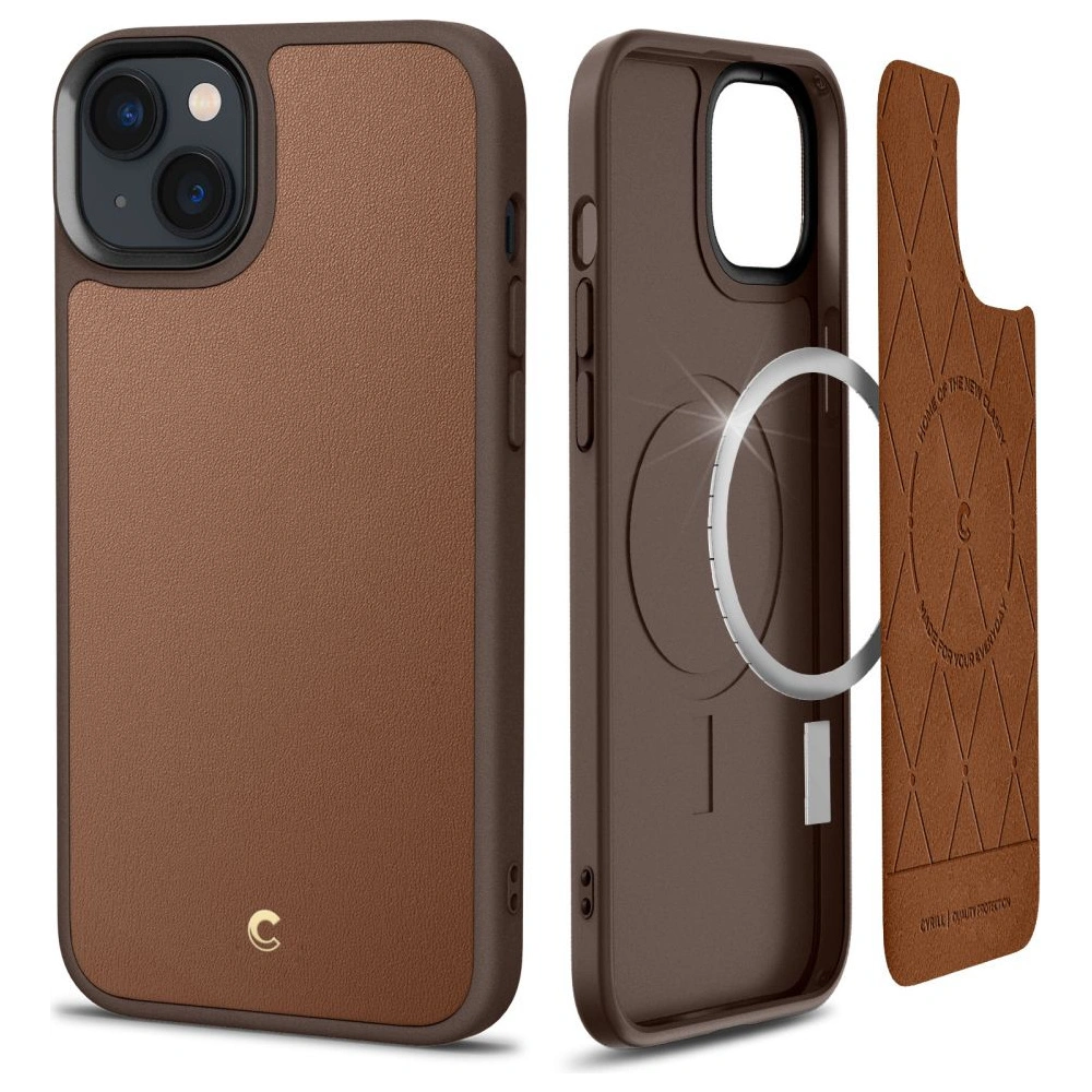 Hurtownia GSM - Case Spigen Cyrill Kajuk Mag MagSafe Apple iPhone 14 Plus / 15 Plus Sattelbraun - SPN2478 - {ean13} - Hurt