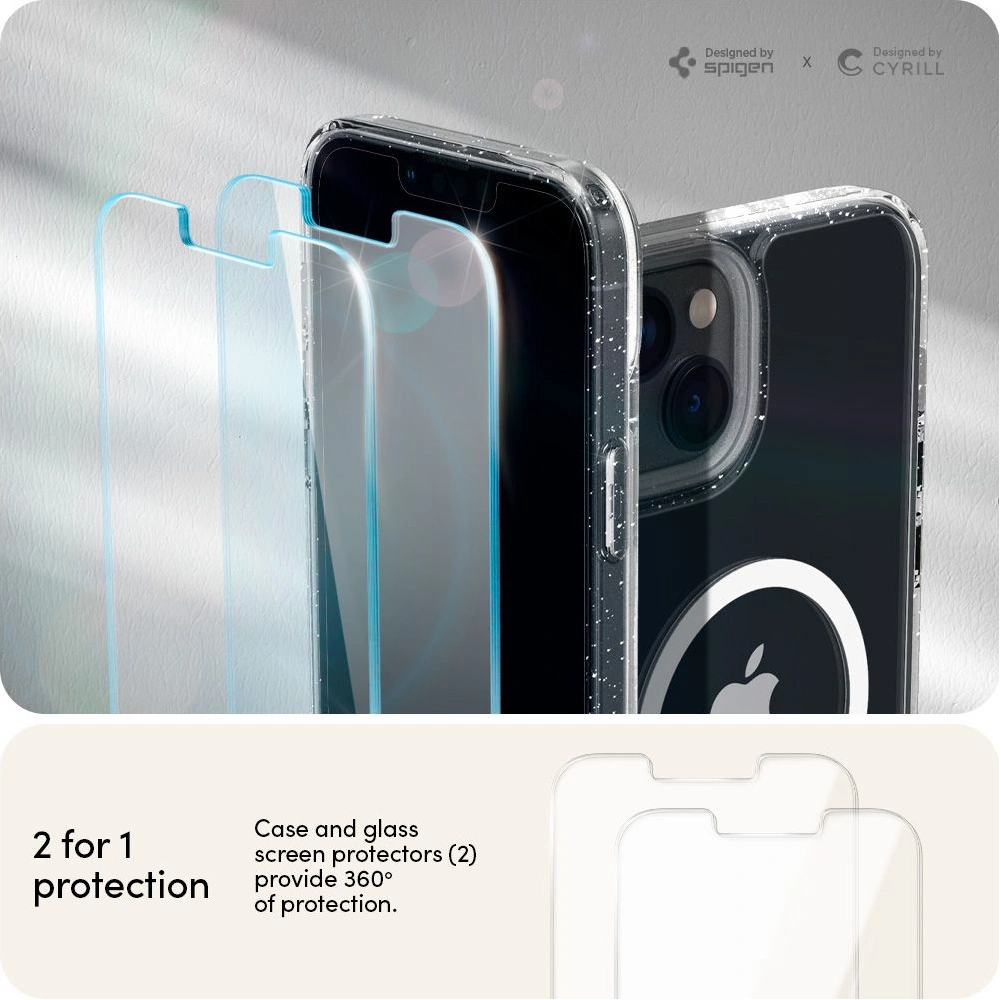 Hurtownia GSM - Etui Spigen Cyrill Shine Mag MagSafe Apple iPhone 14 Plus / 15 Plus Glitter Clear - SPN2479 - {ean13} - Hurt