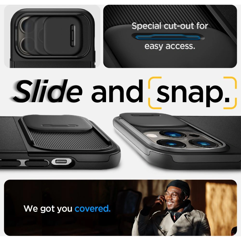 Hurtownia GSM - Case Spigen Optik Armor Mag MagSafe Apple iPhone 14 Pro Schwarz - SPN2483 - {ean13} - Hurt