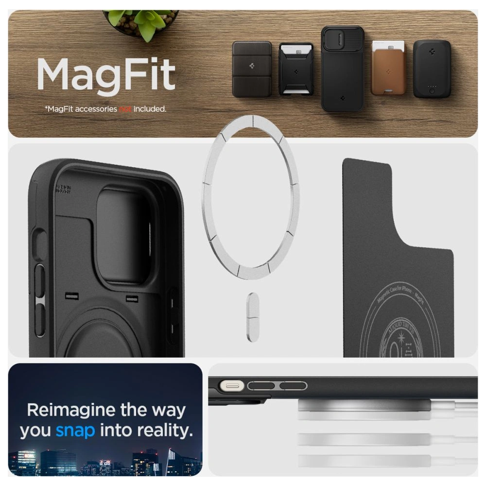 Hurtownia GSM - Etui Spigen Optik Armor Mag MagSafe Apple iPhone 14 Pro černé - SPN2483 - {ean13} - Hurt