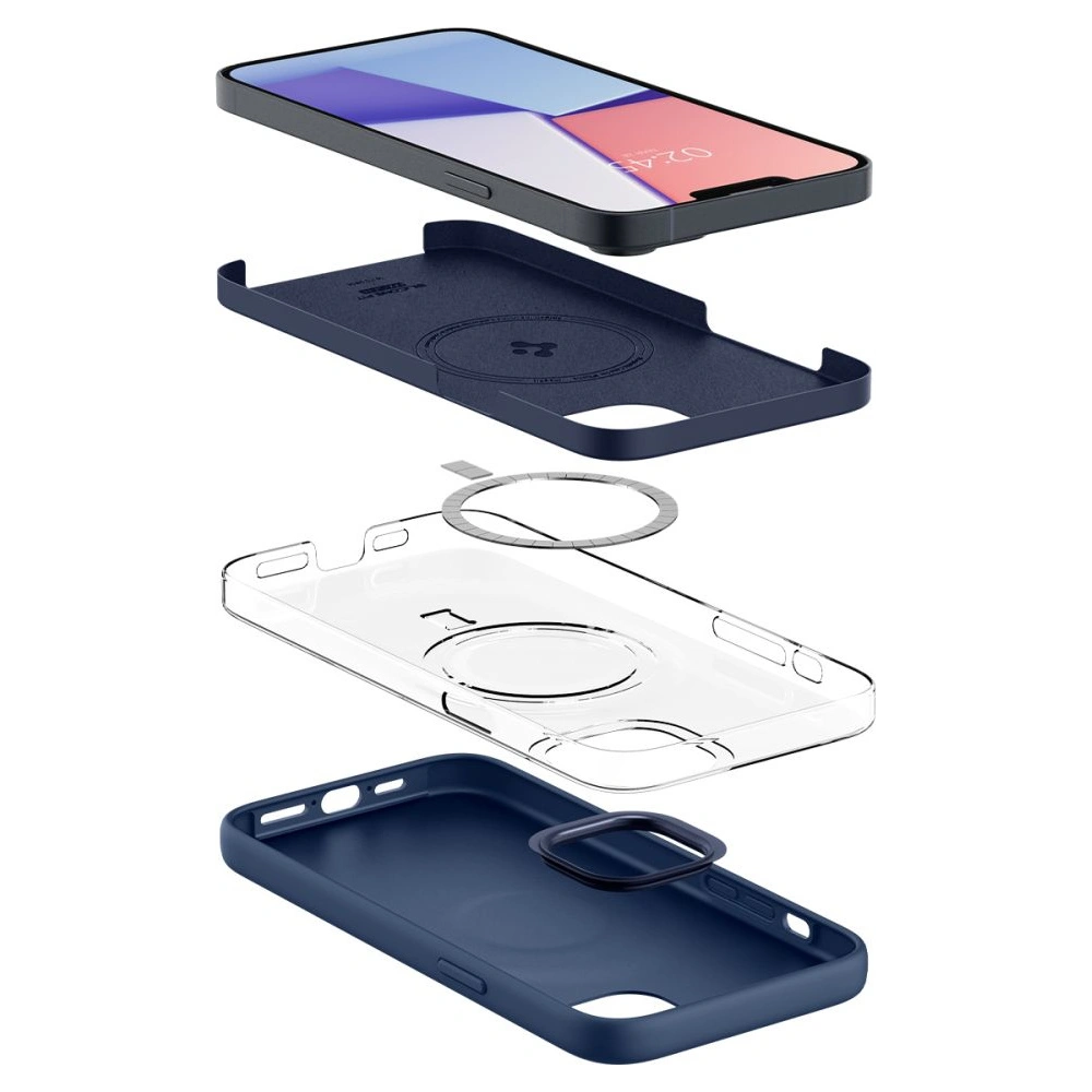 Wholesale Spigen Silicone Fit Mag MagSafe Apple iPhone 14 Plus / 15 Plus Navy Blue - SPN2486 - {ean13} - Hurt