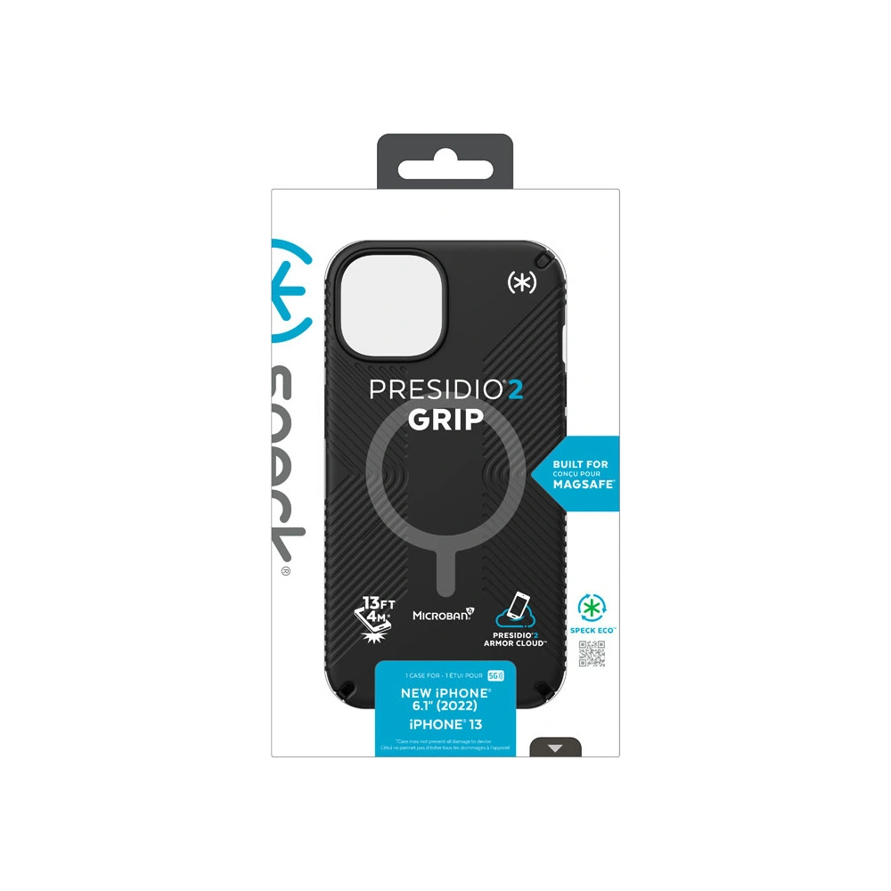 Hurtownia GSM - Etui Speck Presidio2 Grip MagSafe MICROBAN Apple iPhone 14 (Černá / Černá / Bílá) - SPK344 - {ean13} - Hurt