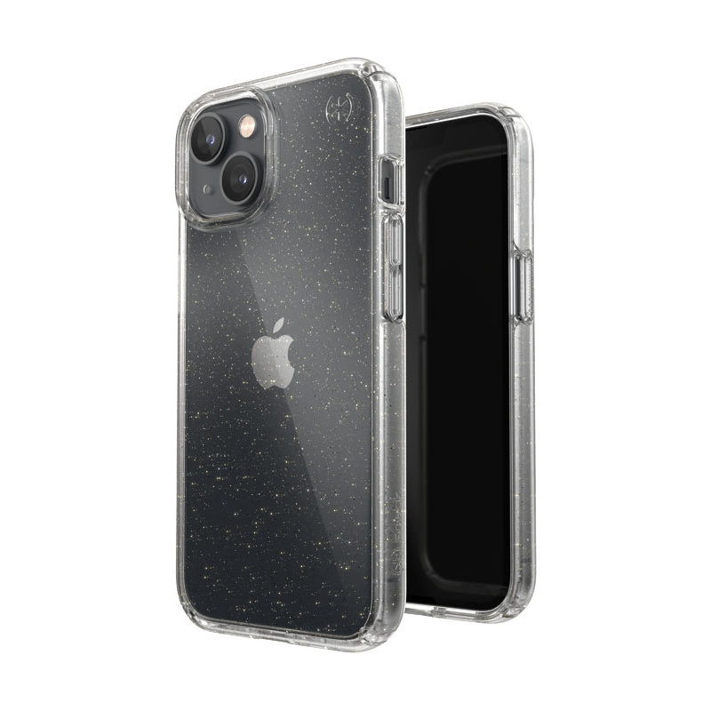 Hurtownia Speck - 840168522040 - SPK347 - Etui Speck Presidio Perfect-Clear with Glitter MICROBAN Apple iPhone 14 (Clear / Gold Glitter) - B2B homescreen