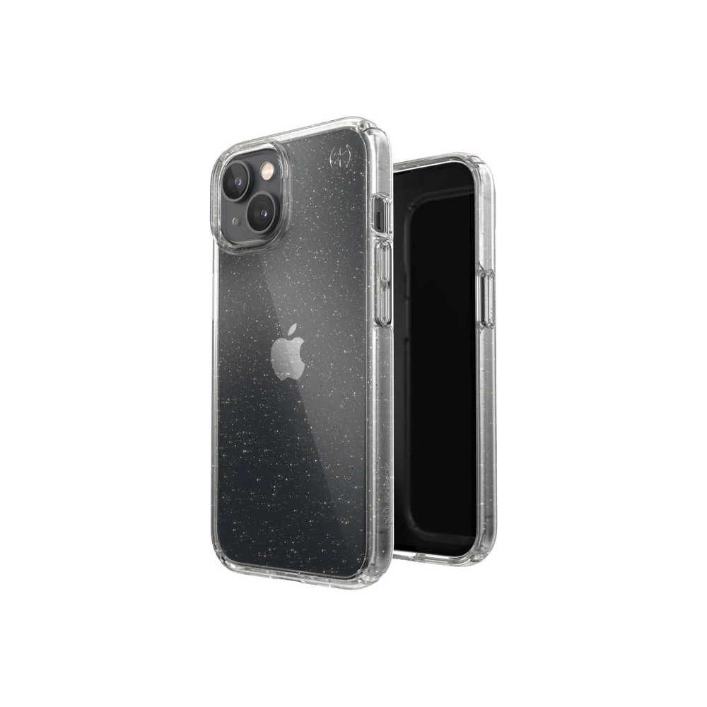 Hurtownia GSM - Etui Speck Presidio Perfect-Clear with Glitter MICROBAN Apple iPhone 14 (Clear / Gold Glitter) - SPK347 - {ean13} - Hurt