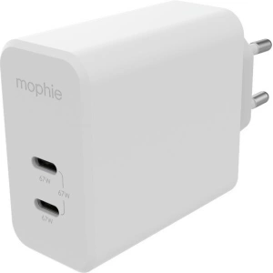 Hurtownia GSM - Síťová nabíječka Mophie Gan Charger Dual s dvojitým USB-C vstupem 67W (bílá) - MPH055 - {ean13} - Hurt