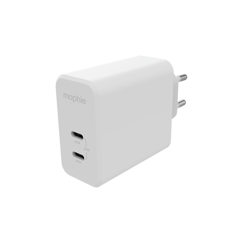 Hurtownia GSM - Hálózati töltő Mophie Gan Charger Dual dupla USB-C bemenettel 67W (fehér) - MPH055 - {ean13} - Hurt