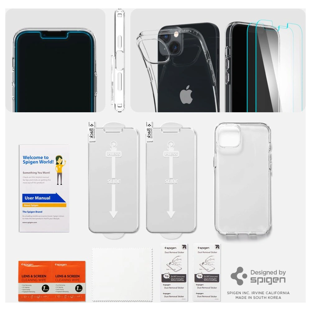 Wholesale Spigen Crystal Pack Apple iPhone 14 Plus / 15 Plus Crystal Clear - SPN2500 - {ean13} - Hurt