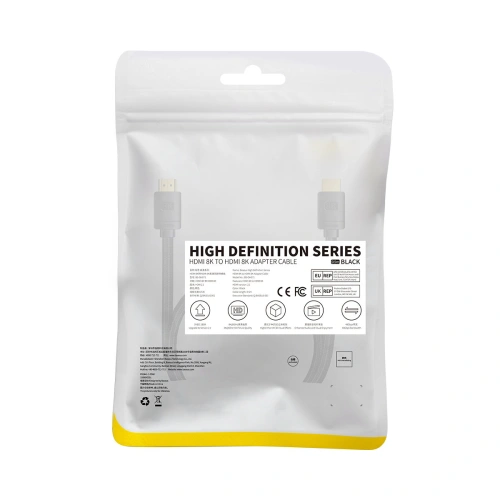 Kabel Baseus High Definition Series HDMI 2.1 8K 60Hz 0,5m czarny