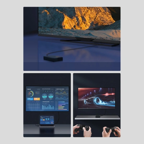 Kabel Baseus High Definition Series HDMI 2.1 8K 60Hz 0,5m czarny