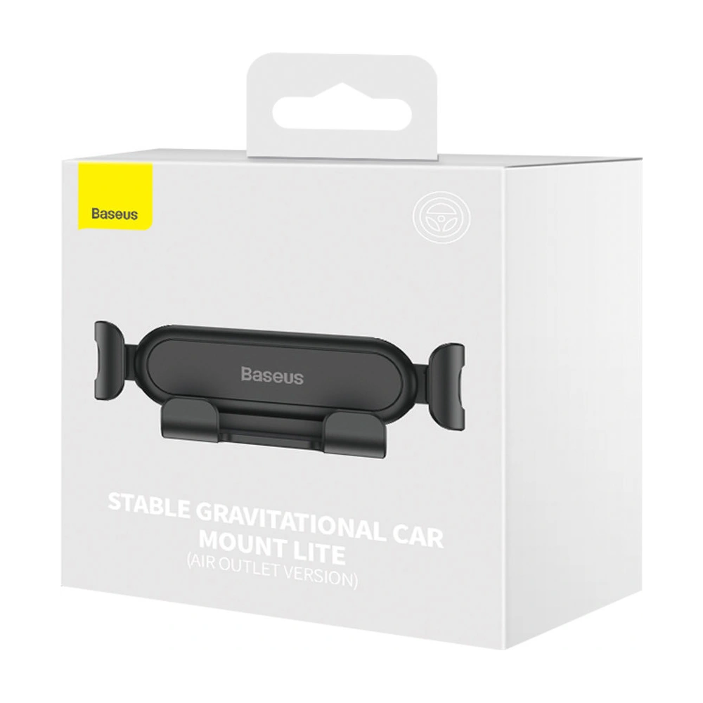 Hurtownia GSM - Uchwyt samochodowy do kratki nawiewu Baseus Stable Gravitational Car Mount Lite (Air Outlet Version) black - BSU3537 - {ean13} - Hurt