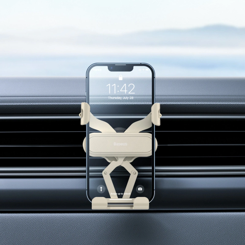Hurtownia GSM - Auto-Luftauslass-Halterung Baseus Stable Gravitational Car Mount Lite (Air Outlet Version) cremeweiß - BSU3538 - {ean13} - Hurt