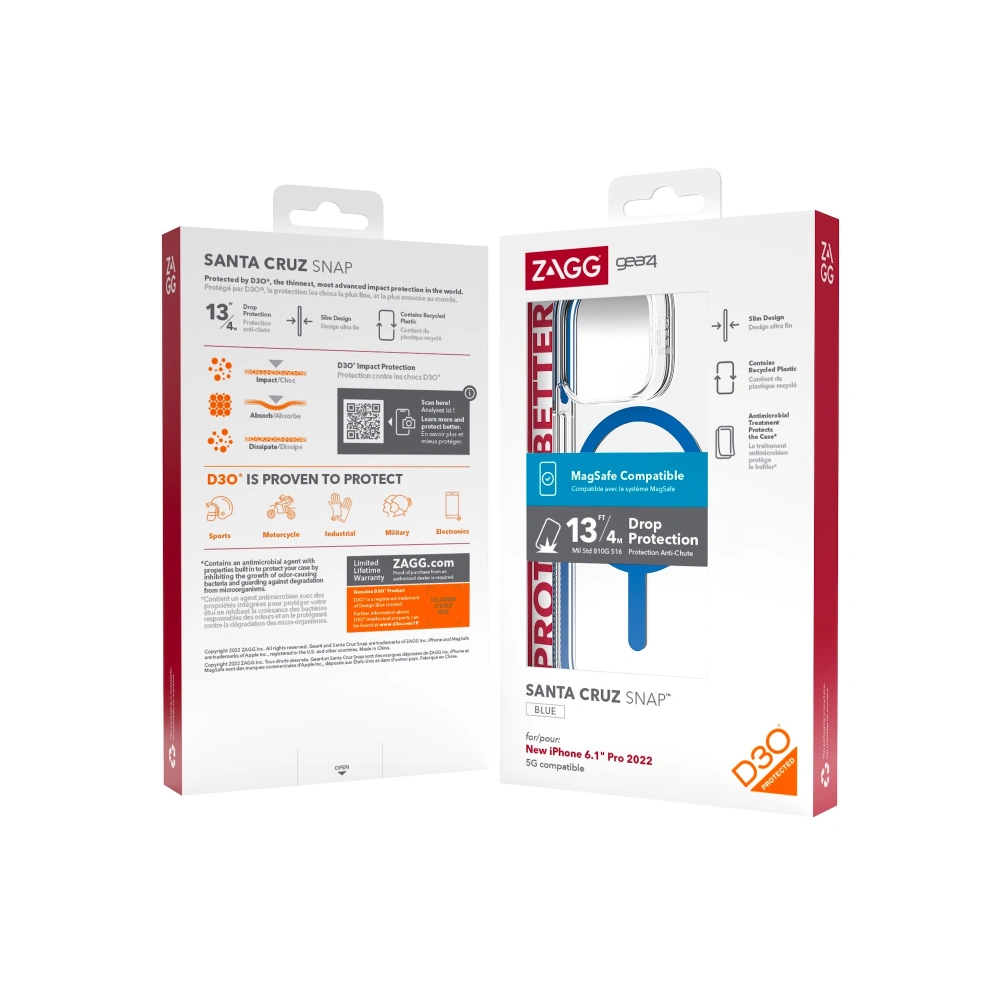 Hurtownia GSM - Etui GEAR4 Santa Cruz Snap MagSafe Apple iPhone 14 Pro (albastră) - GER170 - {ean13} - Hurt