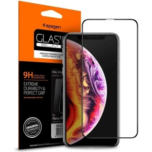 Hurtownia GSM - Szkło hartowane Spigen GLAS.tR TC 3D Full Cover Case Friendly iPhone 11 Pro/iPhone XS - SPN422BLK - {ean13} - Hurt