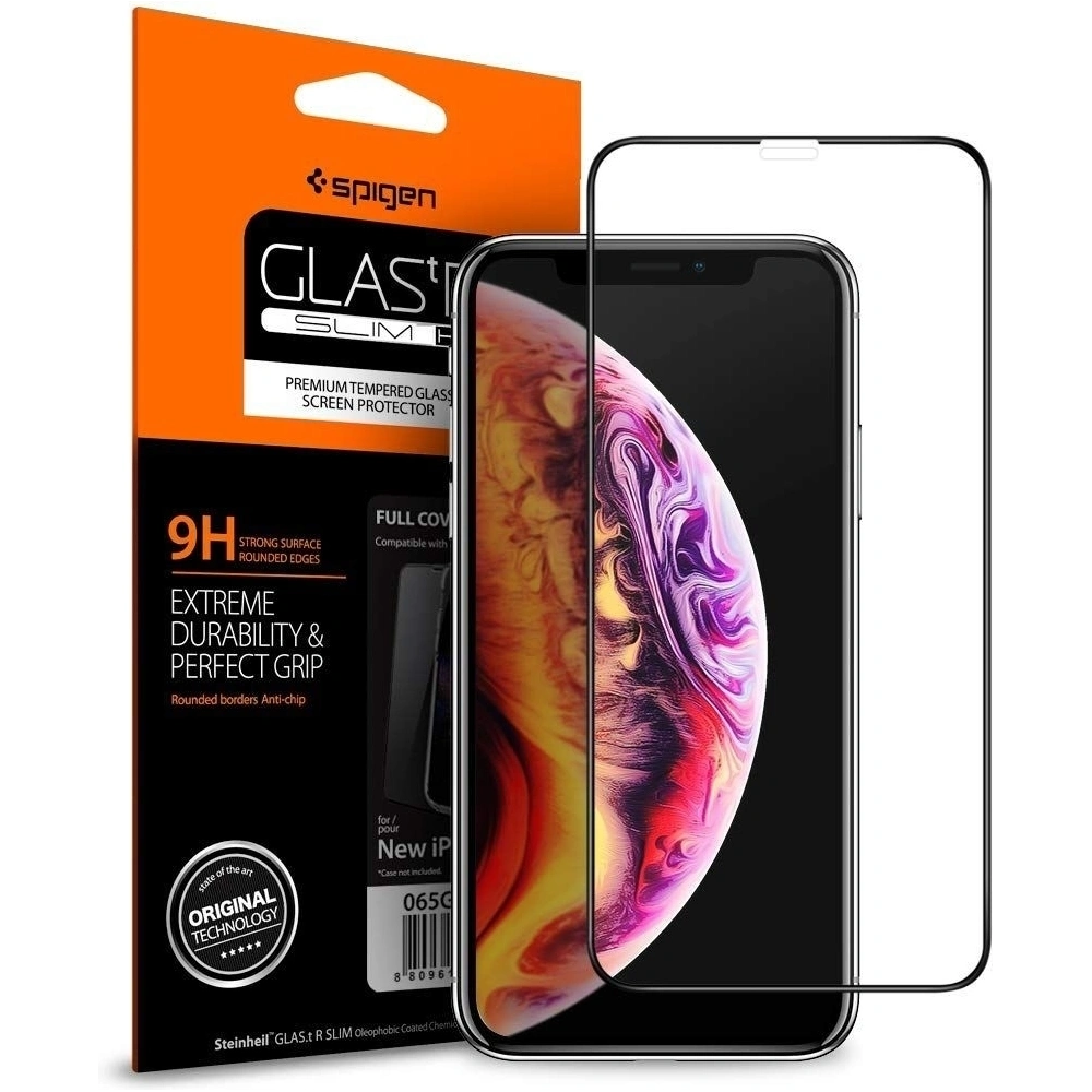 Hurtownia GSM - Tvrzené sklo Spigen GLAS.tR TC 3D Full Cover Case Friendly iPhone 11 Pro Max/XS Max - SPN424BLK - {ean13} - Hurt