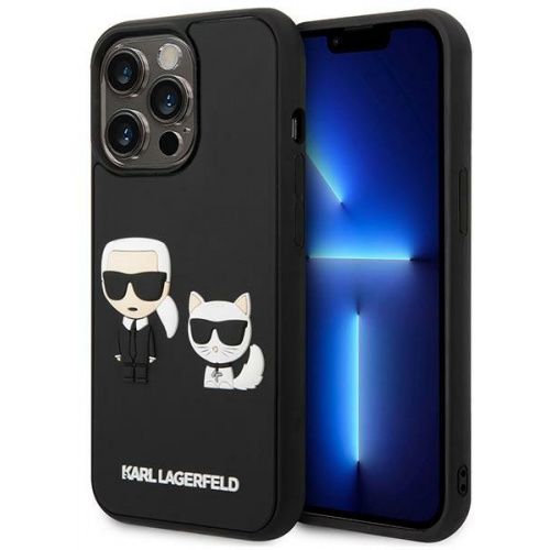 Hurtownia Karl Lagerfeld - 3666339077297 - KLD1021 - Etui Karl Lagerfeld KLHCP14L3DRKCK Apple iPhone 14 Pro czarny/black hardcase Karl&Choupette Ikonik 3D - B2B homescreen