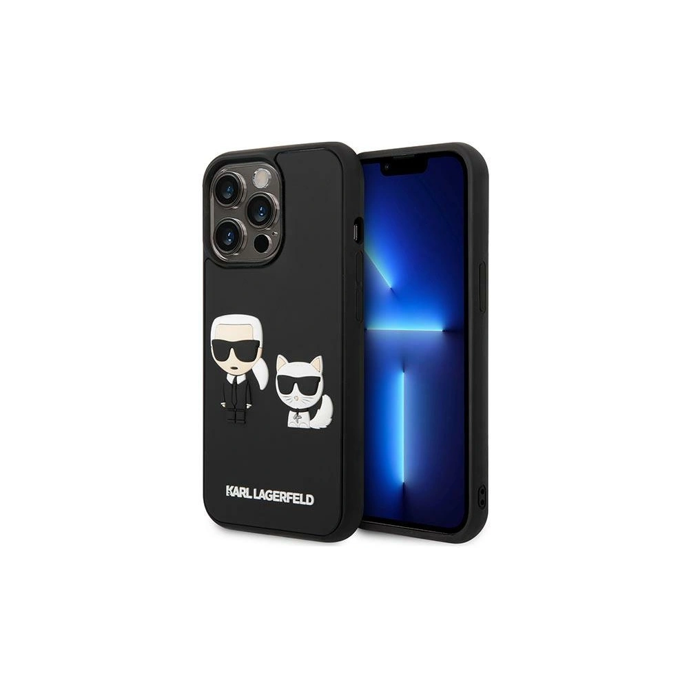 Hurtownia GSM - Etui Karl Lagerfeld KLHCP14L3DRKCK Apple iPhone 14 Pro černý/black hardcase Karl&Choupette Ikonik 3D - KLD1021 - {ean13} - Hurt