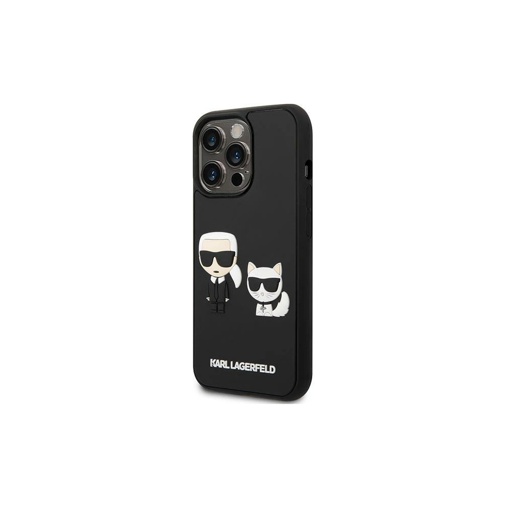 Hurtownia GSM - Etui Karl Lagerfeld KLHCP14L3DRKCK Apple iPhone 14 Pro černý/black hardcase Karl&Choupette Ikonik 3D - KLD1021 - {ean13} - Hurt