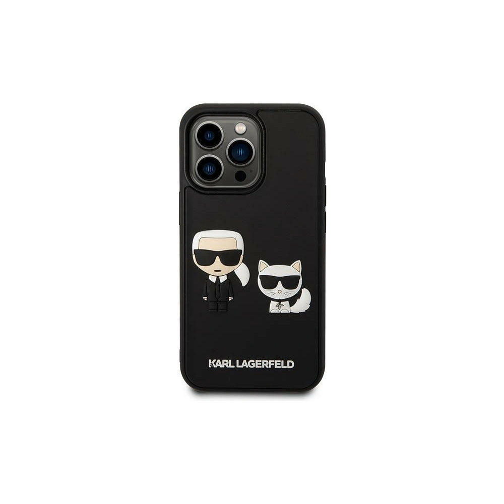 Hurtownia GSM - Etui Karl Lagerfeld KLHCP14L3DRKCK Apple iPhone 14 Pro černý/black hardcase Karl&Choupette Ikonik 3D - KLD1021 - {ean13} - Hurt