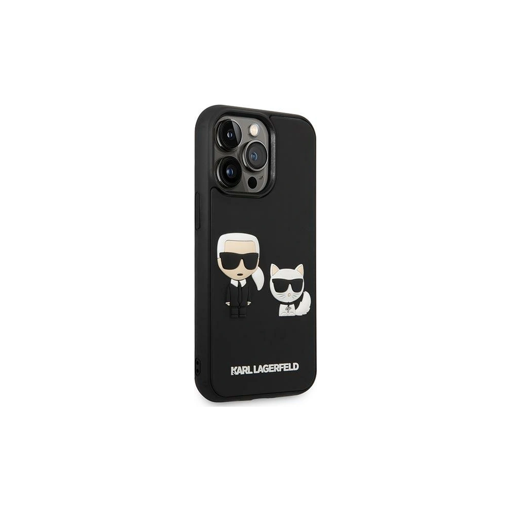 Hurtownia GSM - Etui Karl Lagerfeld KLHCP14L3DRKCK Apple iPhone 14 Pro černý/black hardcase Karl&Choupette Ikonik 3D - KLD1021 - {ean13} - Hurt