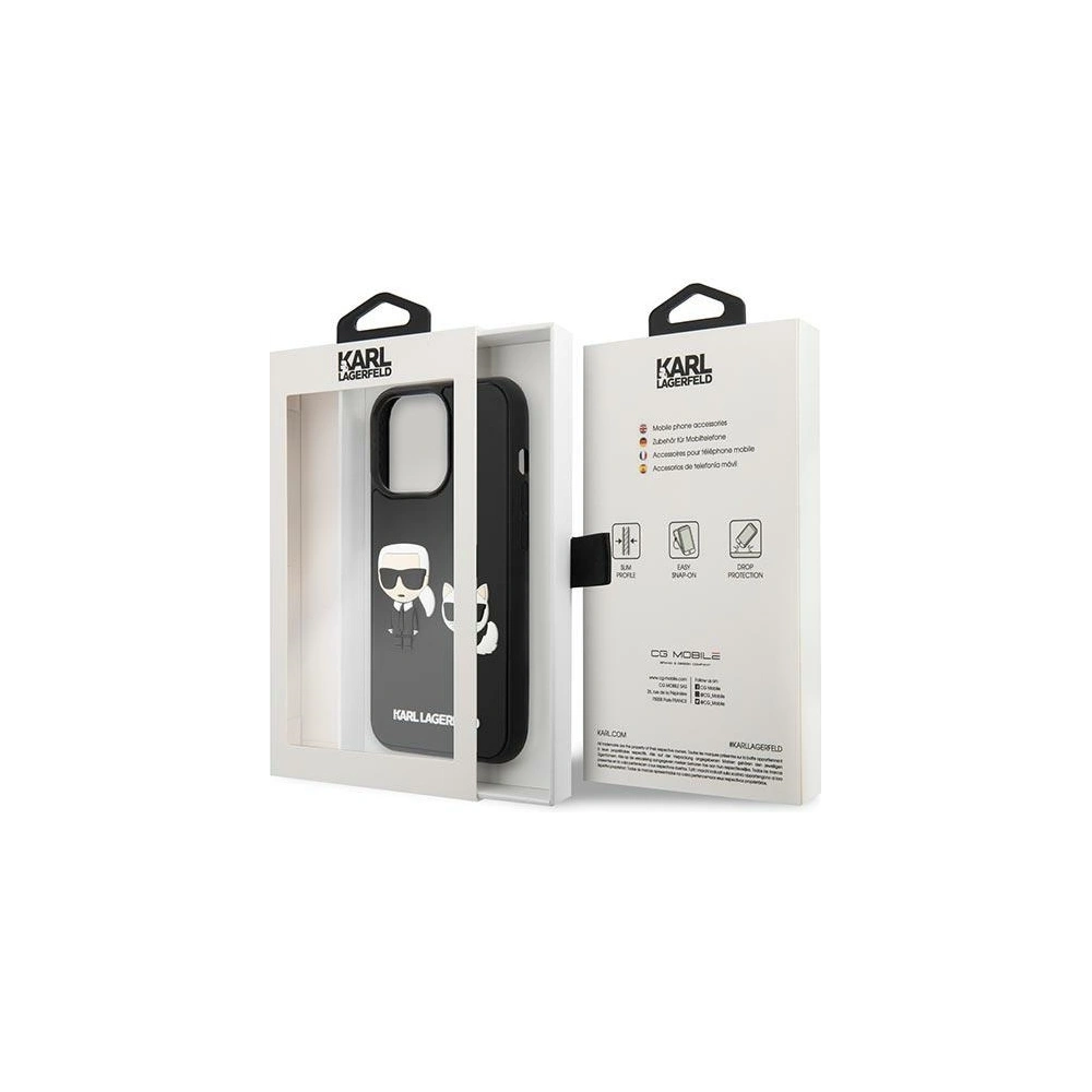 Hurtownia GSM - Etui Karl Lagerfeld KLHCP14L3DRKCK Apple iPhone 14 Pro černý/black hardcase Karl&Choupette Ikonik 3D - KLD1021 - {ean13} - Hurt