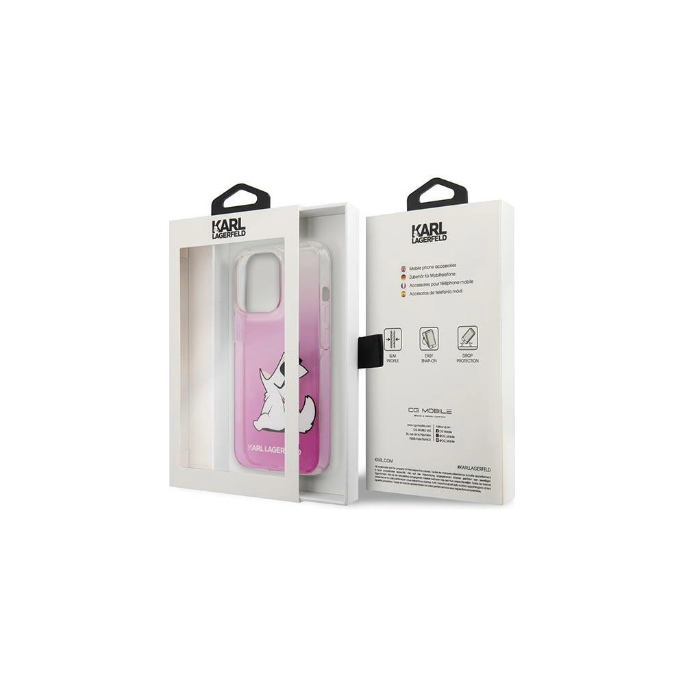 Hurtownia GSM - Etui Karl Lagerfeld KLHCP14LCFNRCPI Apple iPhone 14 Pro hardcase roz/roz Choupette Fun - KLD1023 - {ean13} - Hurt