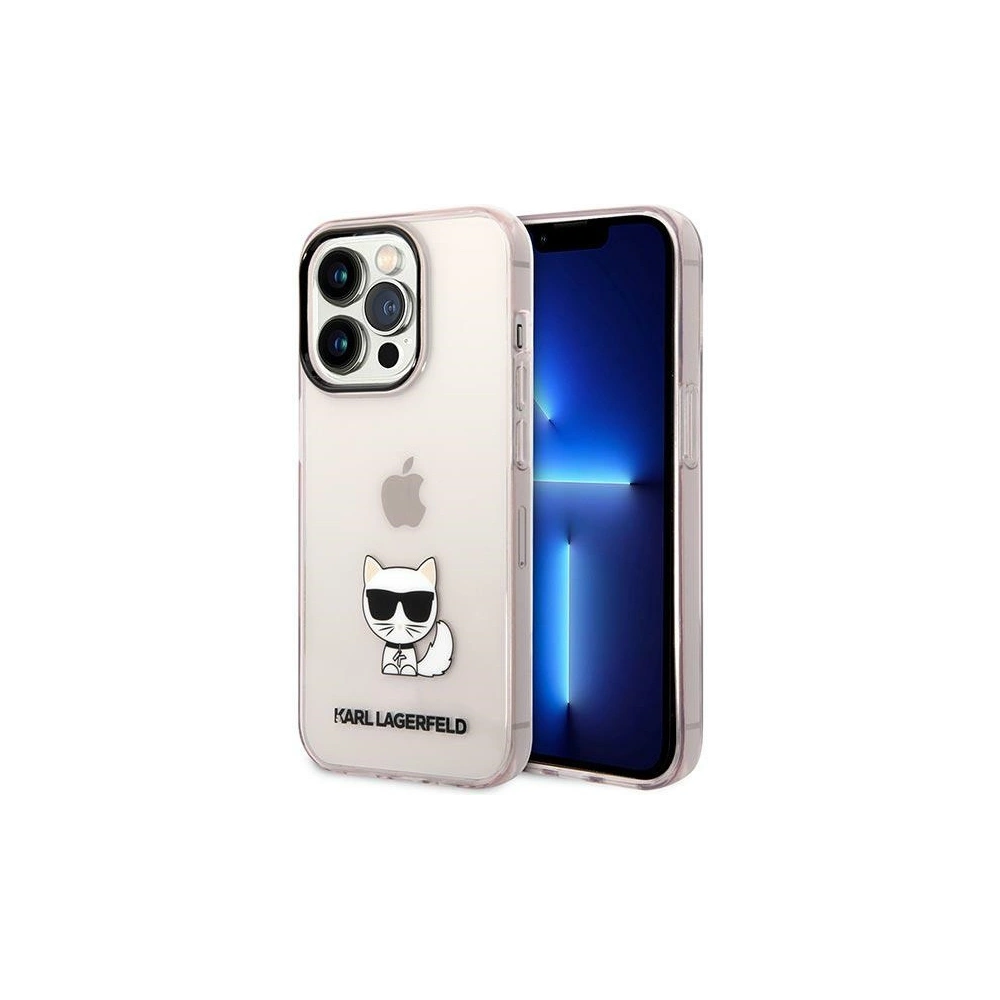 Hurtownia GSM - Etui Karl Lagerfeld KLHCP14LCTTRI Apple iPhone 14 Pro hardcase różowy/pink Transparent Choupette Body - KLD1025 - {ean13} - Hurt