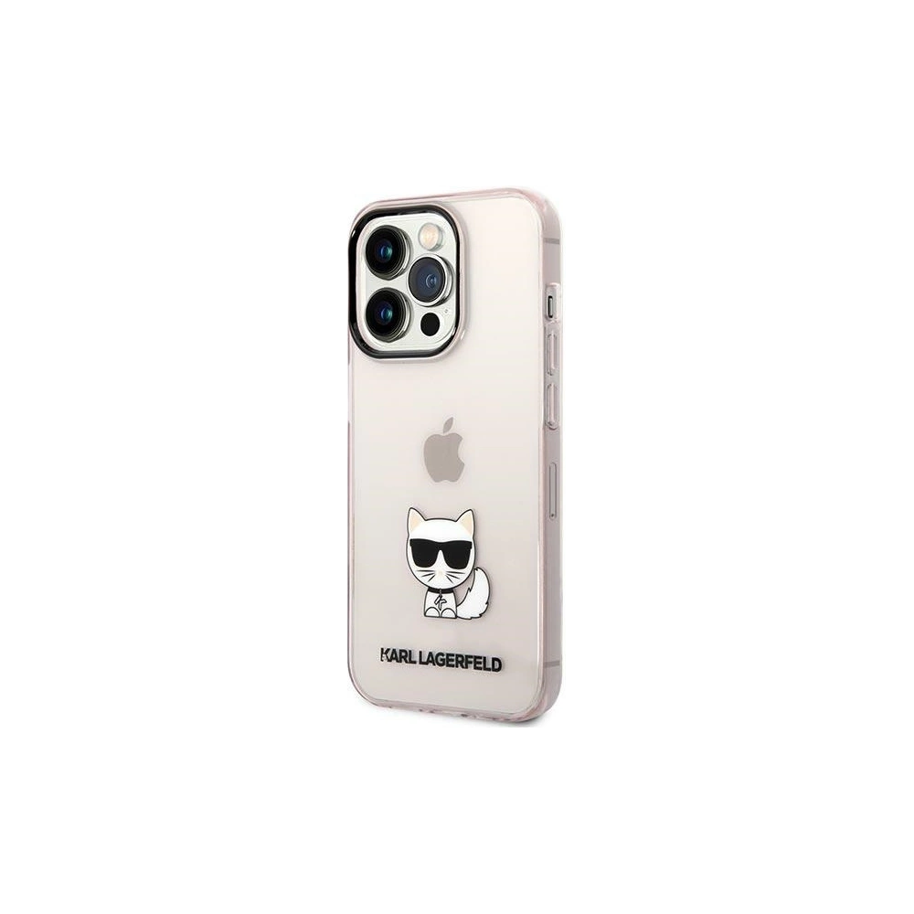 Hurtownia GSM - Etui Karl Lagerfeld KLHCP14LCTTRI Apple iPhone 14 Pro hardcase roz roz/pink Transparent Choupette Body - KLD1025 - {ean13} - Hurt