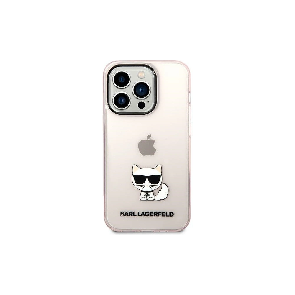 Hurtownia GSM - Etui Karl Lagerfeld KLHCP14LCTTRI Apple iPhone 14 Pro hardcase roz roz/pink Transparent Choupette Body - KLD1025 - {ean13} - Hurt
