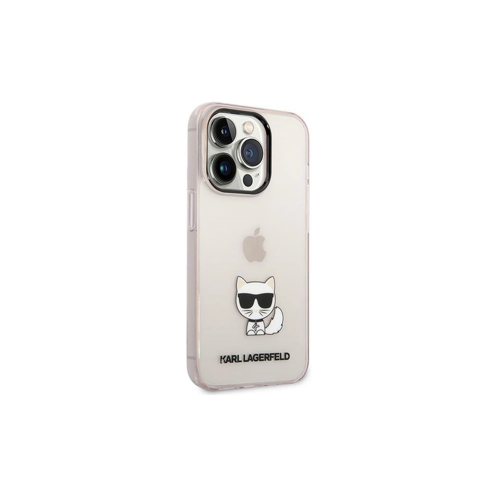 Hurtownia GSM - Etui Karl Lagerfeld KLHCP14LCTTRI Apple iPhone 14 Pro hardcase roz roz/pink Transparent Choupette Body - KLD1025 - {ean13} - Hurt
