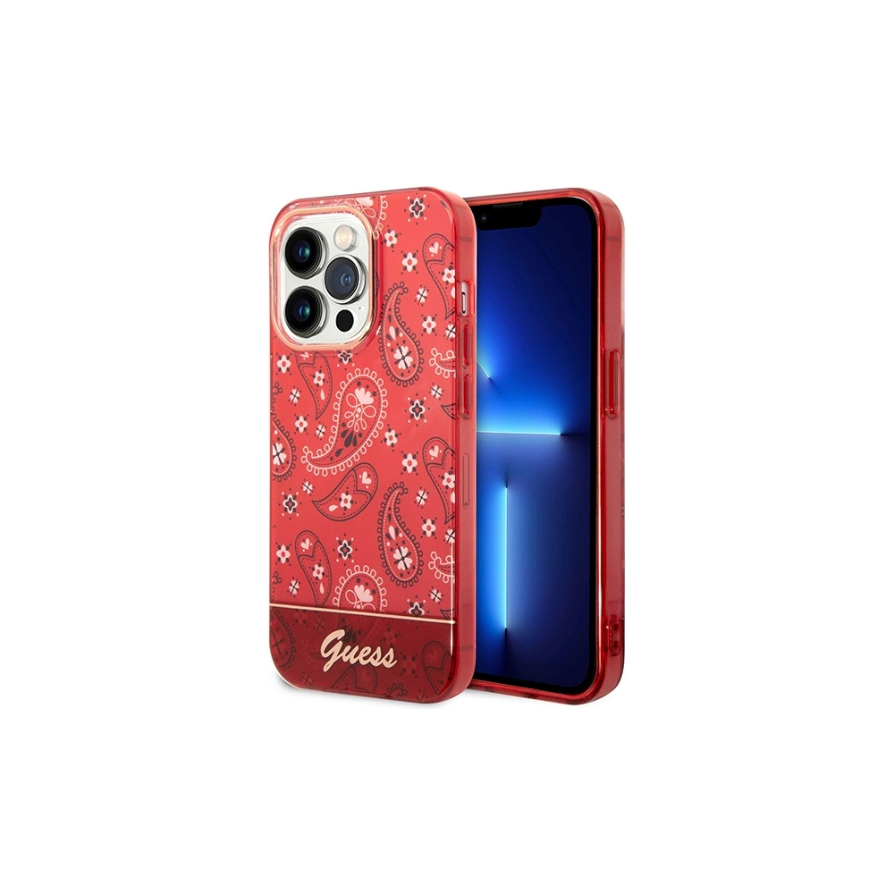 Hurtownia GSM - Etui Guess GUHCP14LHGBNHR Apple iPhone 14 Pro czerwony/red hardcase Bandana Paisley - GUE1962 - {ean13} - Hurt