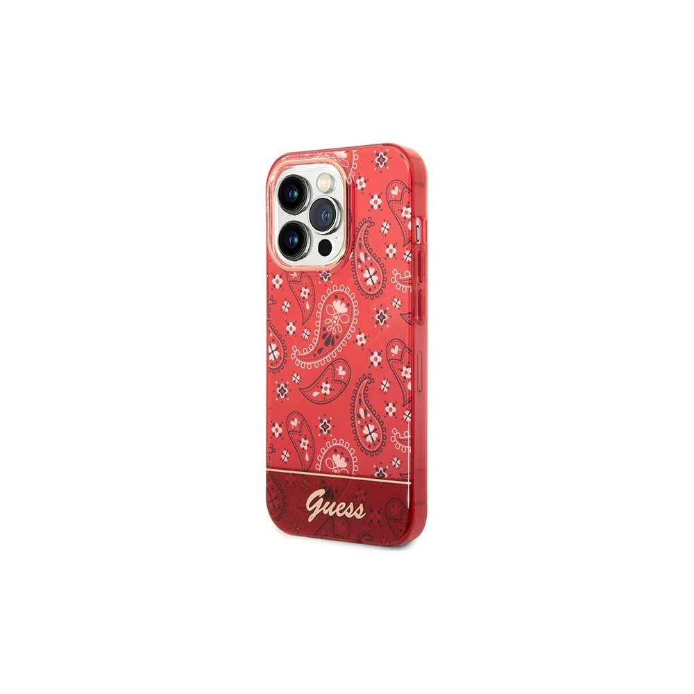 Hurtownia GSM - Etui Guess GUHCP14LHGBNHR Apple iPhone 14 Pro czerwony/red hardcase Bandana Paisley - GUE1962 - {ean13} - Hurt