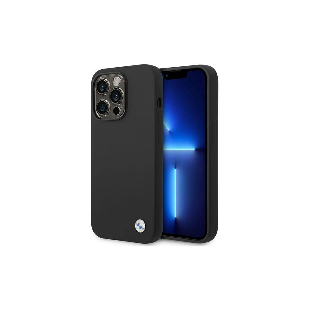 Hurtownia GSM - Case BMW BMHCP14LSILBK Apple iPhone 14 Pro schwarz/schwarz Silikon Metall-Logo - BMW295 - {ean13} - Hurt
